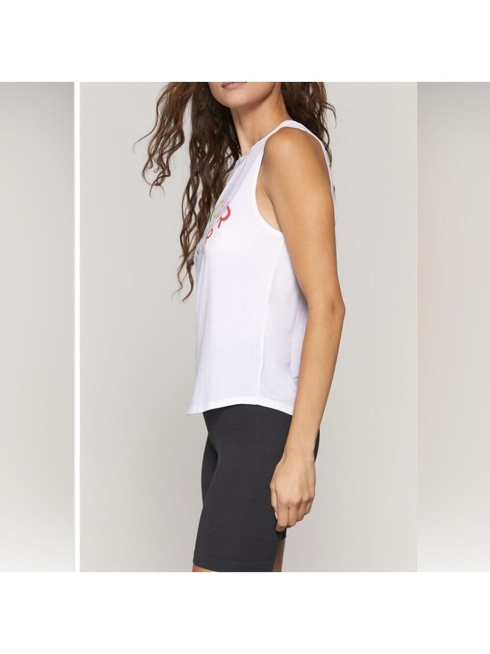 NWT Spiritual Gangster AMOUR Graphic Muscle Tank White SZ XL - Picture 3 of 10